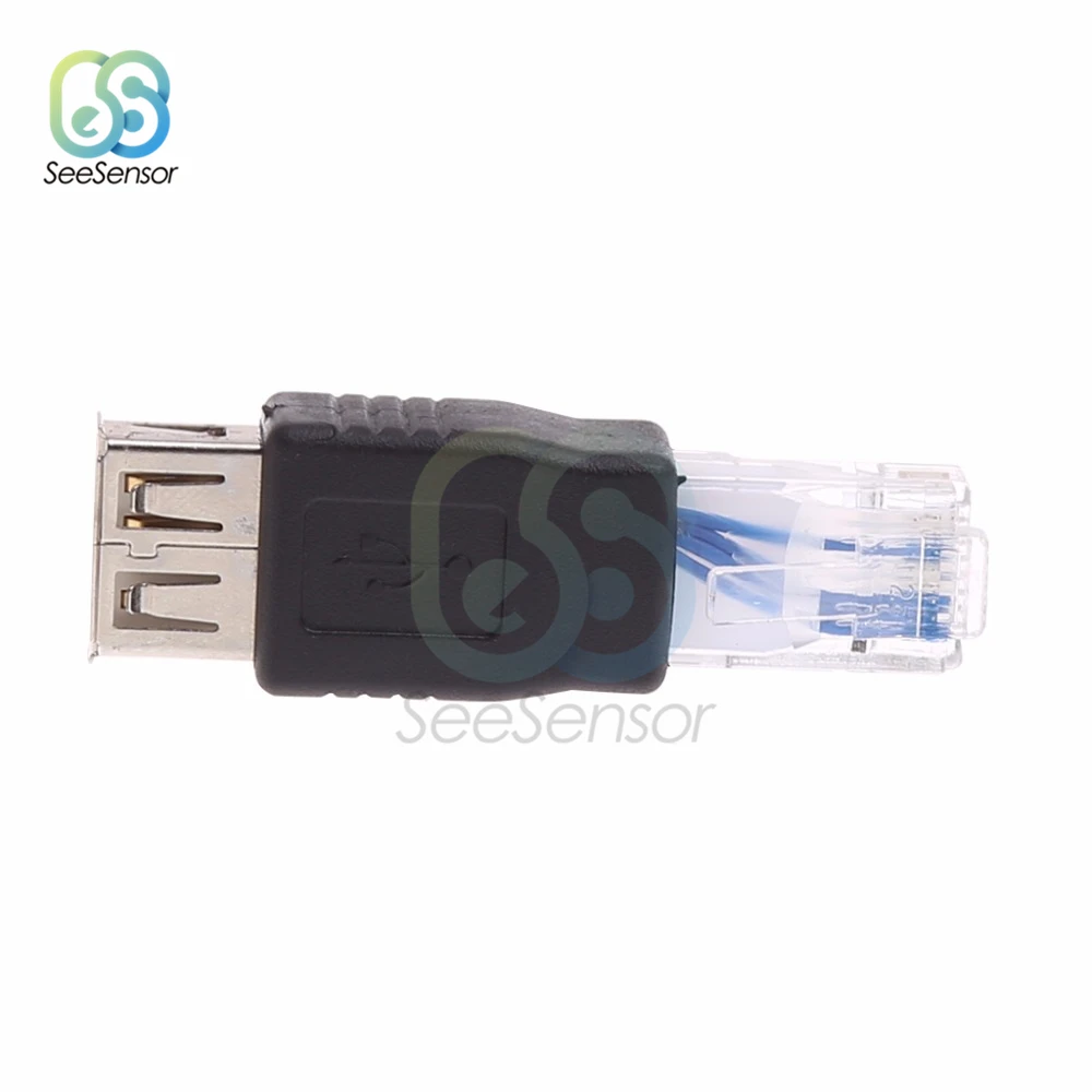 2 шт./лот USB тип A гнездо к RJ45 папа Ethernet LAN сетевой маршрутизатор розетка адаптер