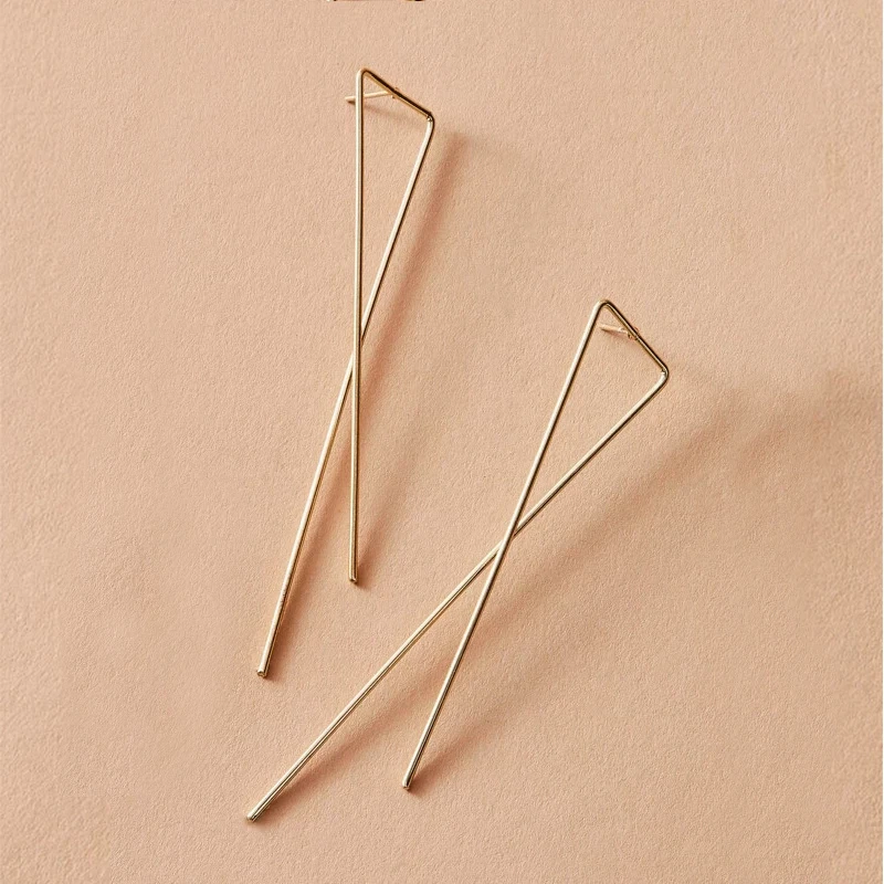 

1 Pair Long Cross Bar Earrings For Woman 2021 New Arrival Simple s Fashion Personalized Earrings Gift Party