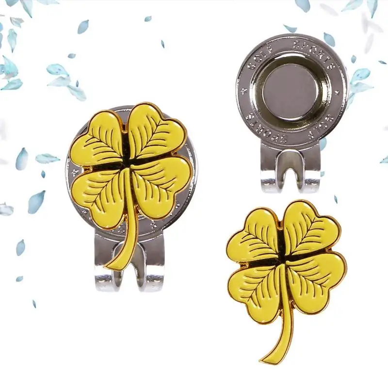 

Four Leaf Clovers Design Magnetic Golf Balls Mark With Hat Golf Supplies Visor Lucky Accessories Decoration Pattern U7O0