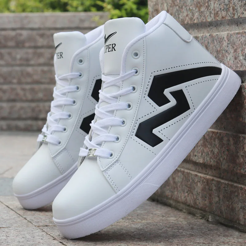 2019 Hot Men Shoes Fashion Autumn Winter Sneakers Leather Footwear For Man New High Top Canvas Casual sneakers | Обувь