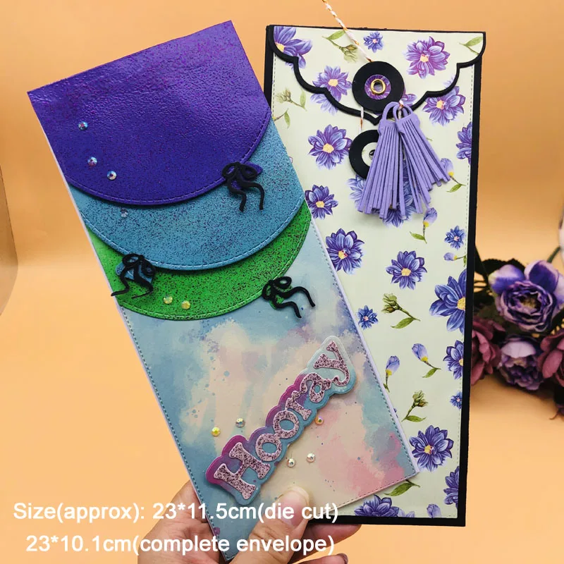 

Alinacutle Metal Cutting Dies Cut Slimline Card Envelope Set Scrapbooking Paper Craft Handmade Album Punch Art