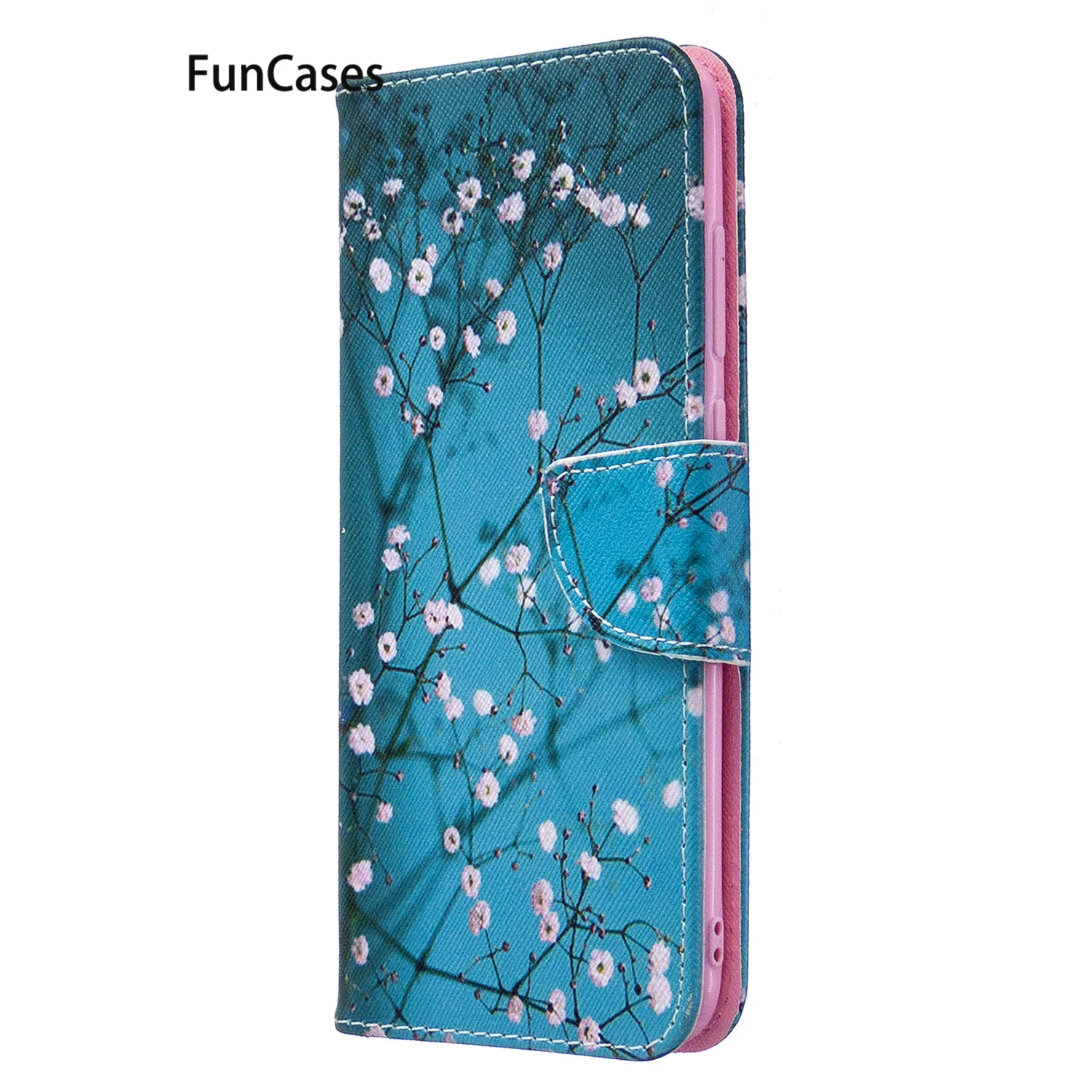 Bright Leaves Cases For telefoon Samsung A11 PU Leather Book Flip Phone Cover Capinha Galaxy para M11 Hoesje galaxus | Мобильные