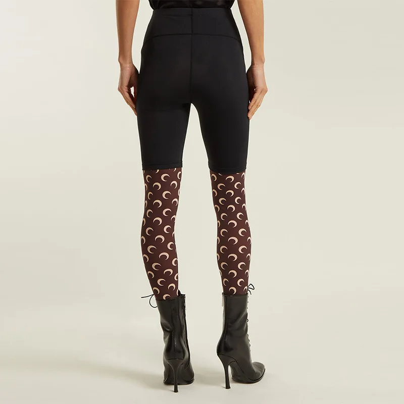 Женская одежда уличная комбинированные леггинсы для спортзала тренировок