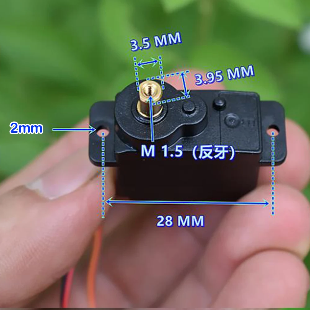 DC 3V 6V микро 12g металлическая Шестерни 360 градусов рулевого управления M10 мини