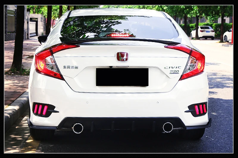 For Honda Civic 10th Sedan 2016 2017 2018 2019 Car Decoration ABS Plastic Paint Painting Color Rear Trunk Spoiler | Автомобили и