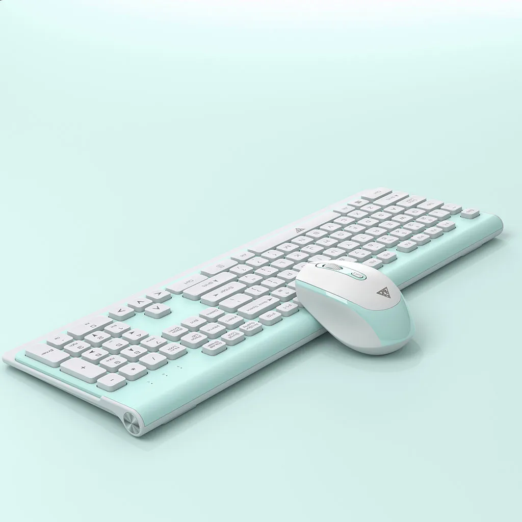 Комплект из клавиатуры и мыши беспроводная 2 4G для дома офиса ультра тонкая 1600