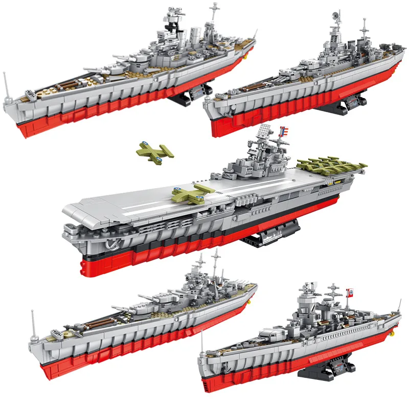 

Military Model Series Army North Carolina Bismarck Class Battleship Collection Ornaments Building Blocks Bricks Christmas Toys