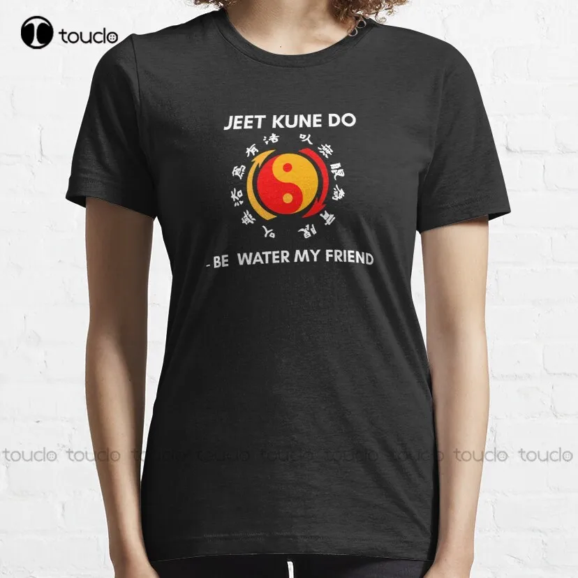 Классическая футболка Jkd - Yin &amp Yang Be как водяной Брюс Ли рубашка 80-х