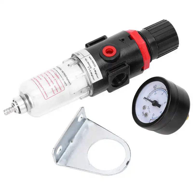 BSP 1/4 дюймовый воздушный фильтр регулятор давления с кронштейном 0 10 бар для