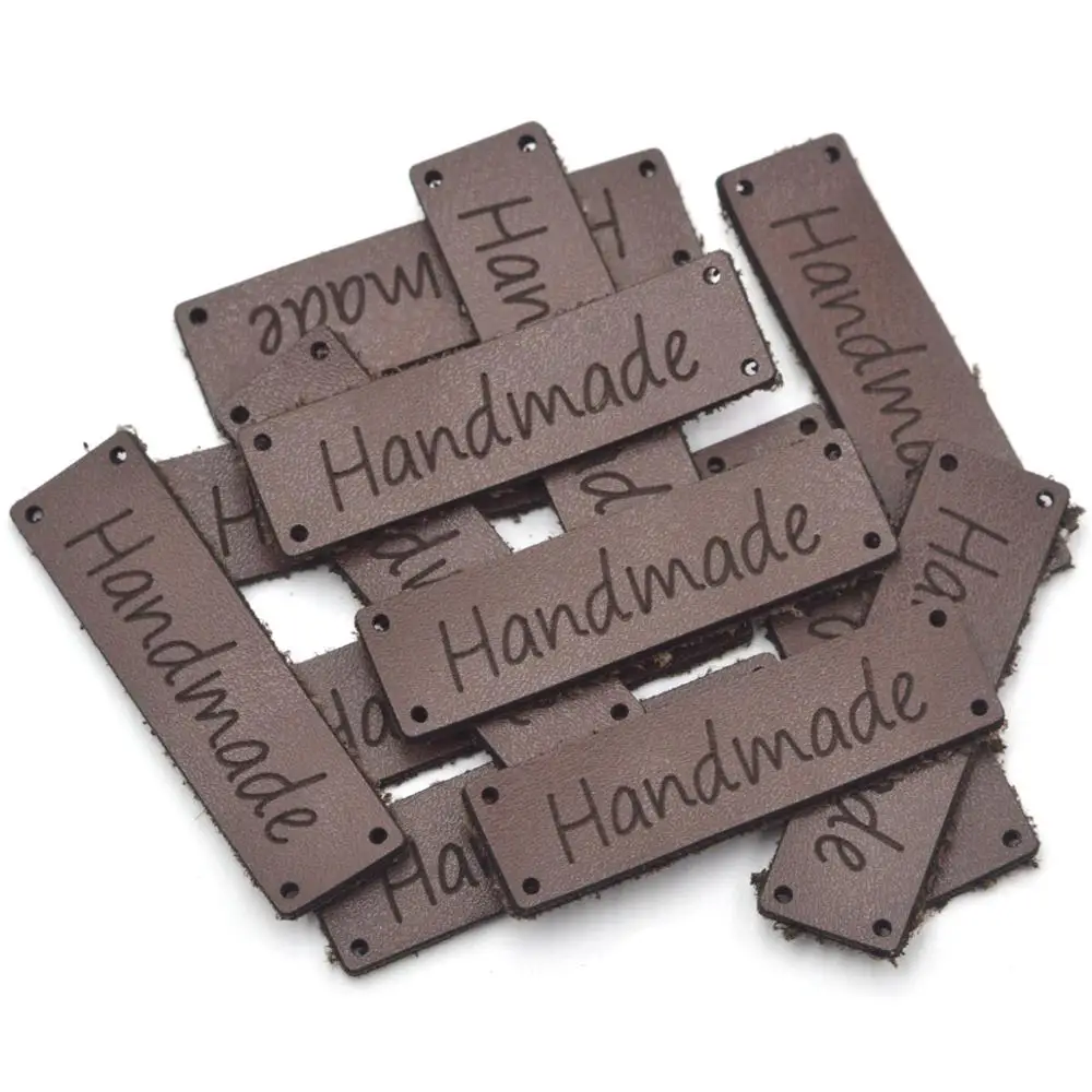 KALASO 20 штук коричневая Цвет ручной работы этикетки для одежды кожаной теги джинсы