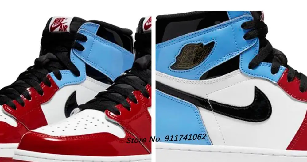 

Original Air 1 High OG Fearless UNC Chicago Men's Basketball Sneakers Unisex Women Breathable Air 1