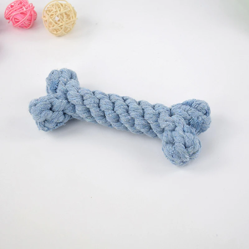 1pc Pet Dog Toys Chew Durable Braided Bite Resistant Puppy Molar Cleaning Teeth Cotton Rope Toy Accessories | Дом и сад