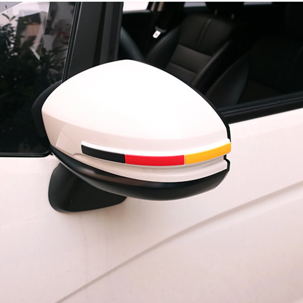 2 шт. защитные наклейки для зеркала заднего вида с флагом Германии и Франции |