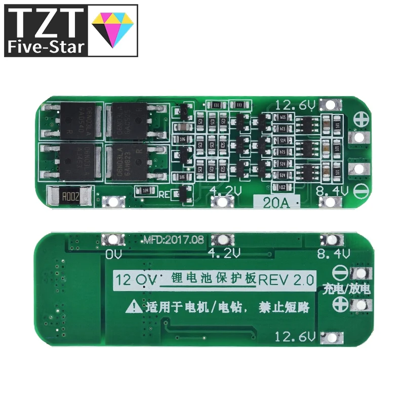 3S 20A литий-ионный Батарея 18650 Зарядное устройство PCB плата защиты BMS для буровыми
