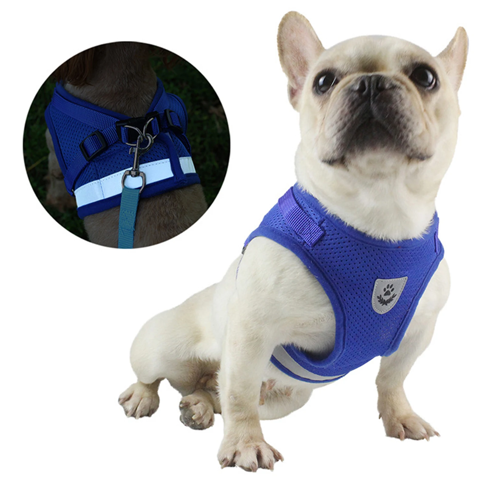 

Cat Dog Adjustable Harness Vest Walking Lead Leash For Puppy Dogs Collar Polyester Mesh Harness For Small Medium Dog Cat Pet