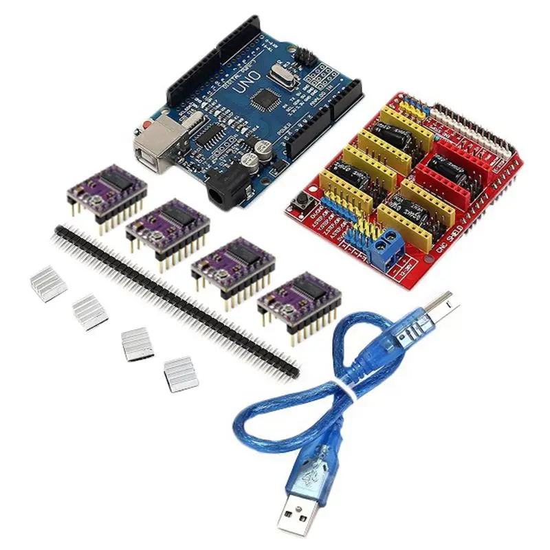 CNC Shield + UNO R3 Board 4 X DRV8825 Driver Kit For Arduino 3D Printer Module | Компьютеры и офис