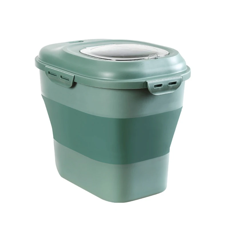 

P8DE Pet Food Storage Container Foldable Storage Bin for Dogs Cats Fish Birds