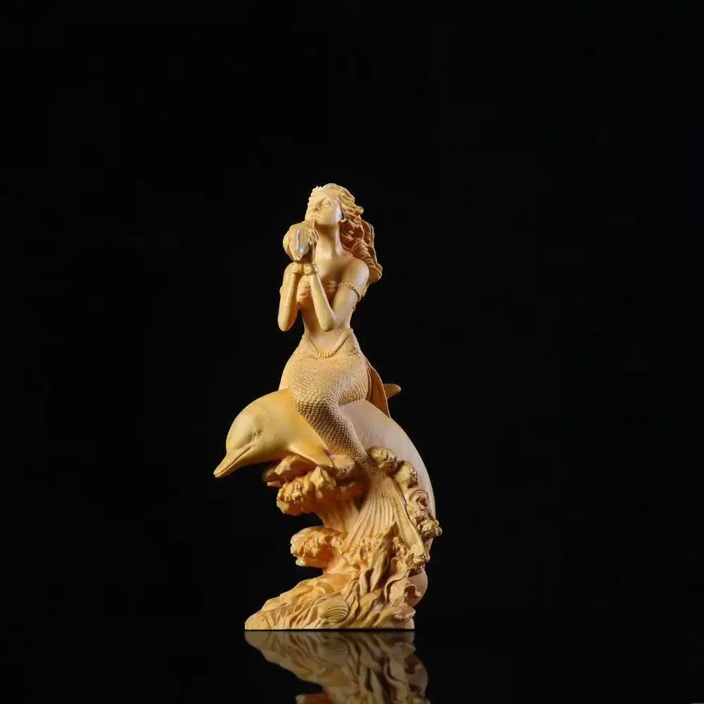 18 см деревянная статуя русалки для гостиной украшения красоты ремесла Офисная