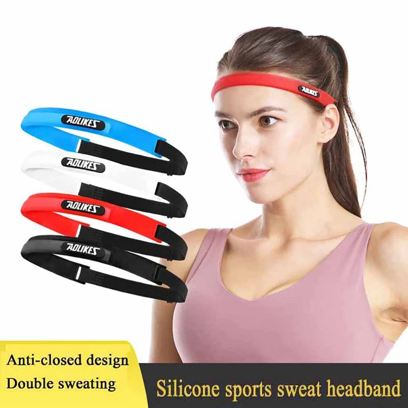 Модная Нескользящая спортивная повязка на голову впитывающая пот лента для