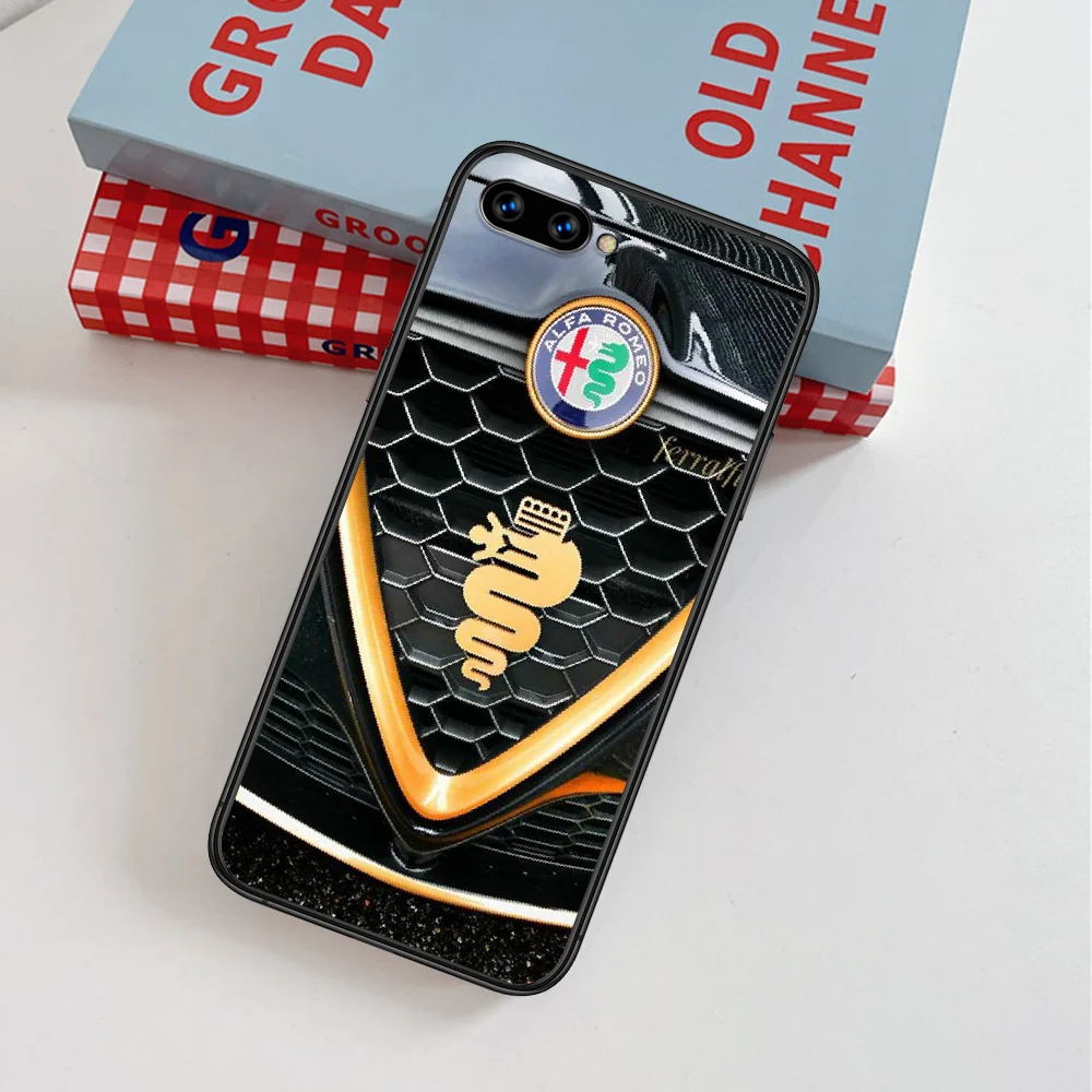 

Alfa Romeo Sport Car Phone Case For Huawei Honor 6A 7A 7C 8 8A 8X 9 9X 10 10i 20 Lite Pro Play black Waterproof Silicone Coque