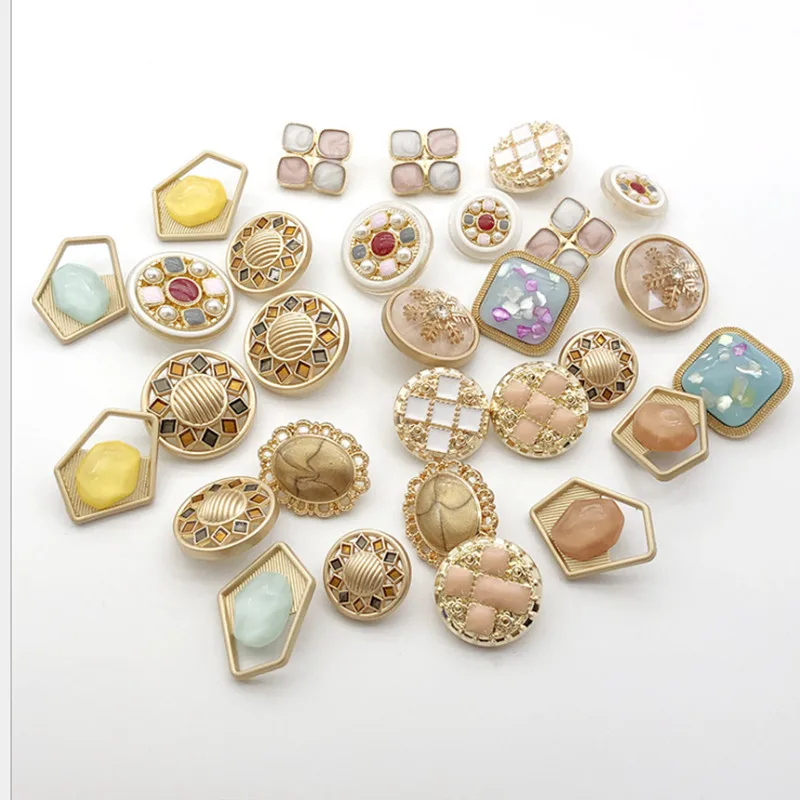 

Металлический перламутровые круглые пуговицы для украшения пальто пряжки аксессуары 2 шт./лот хорошего QualityDIY HS20109-8