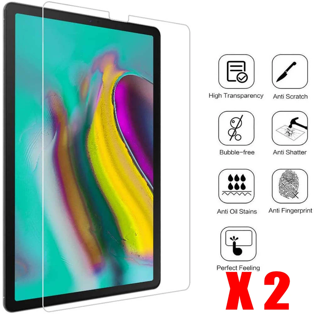 2pcs tablet tempered glass screen protector cover for samsung galaxy tab s5e t720 full coverage protective film free global shipping
