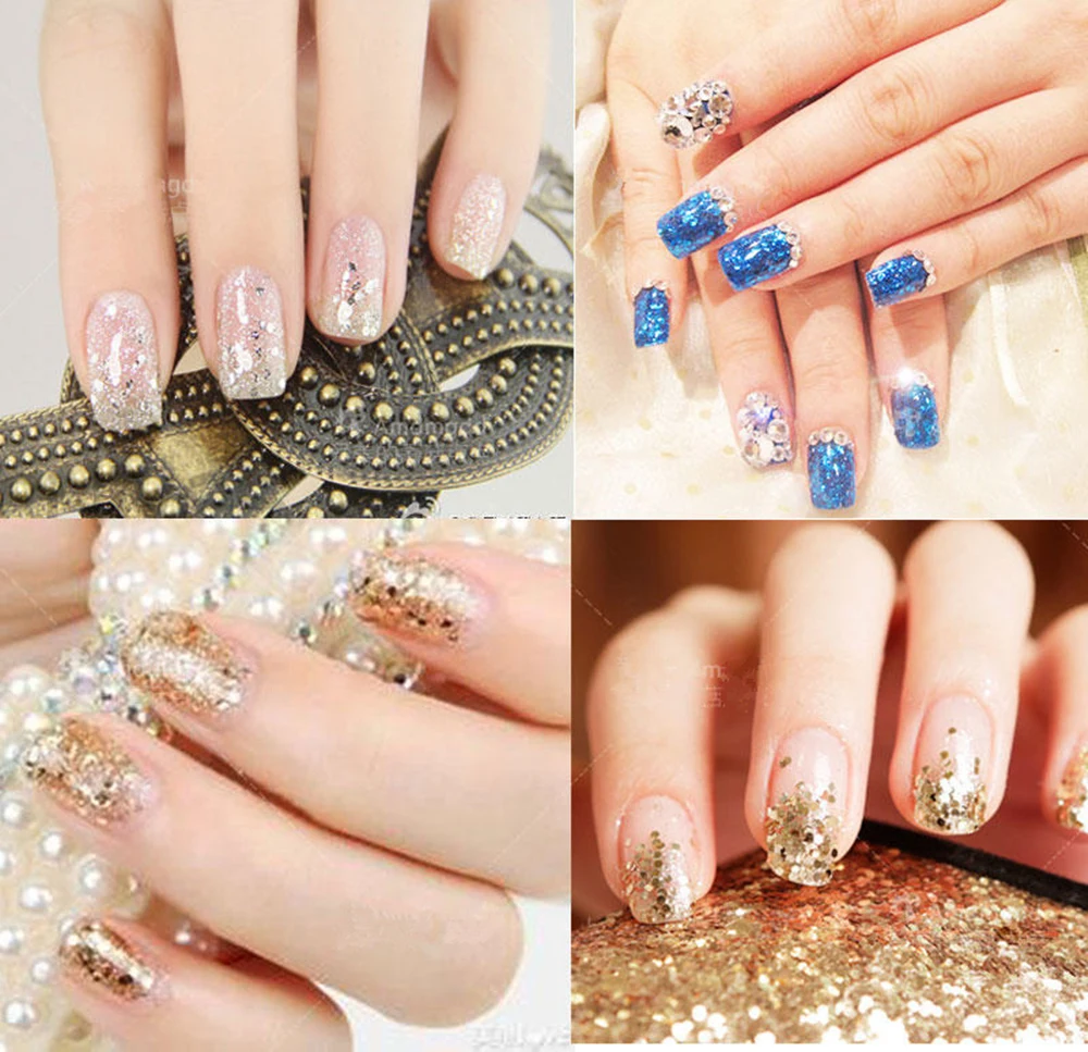 1 шт. Модные Белые Стразы для ногтей сделай сам с блестками небольшие