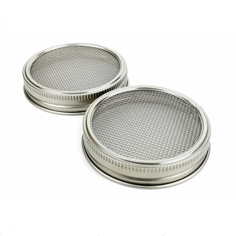 

Stainless Steel Jar Lids Mesh Strainer Seed Germination Lid Kit for Mason Jar Sprout Growing Home Supplies,70mm