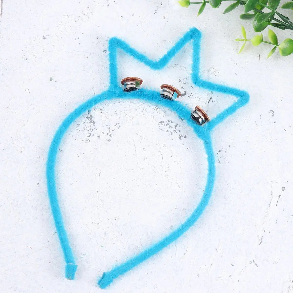 1pc Plush Crown Headband LED Hair Hoop Birthday Party Favors Accessories for Girls (Blue) |