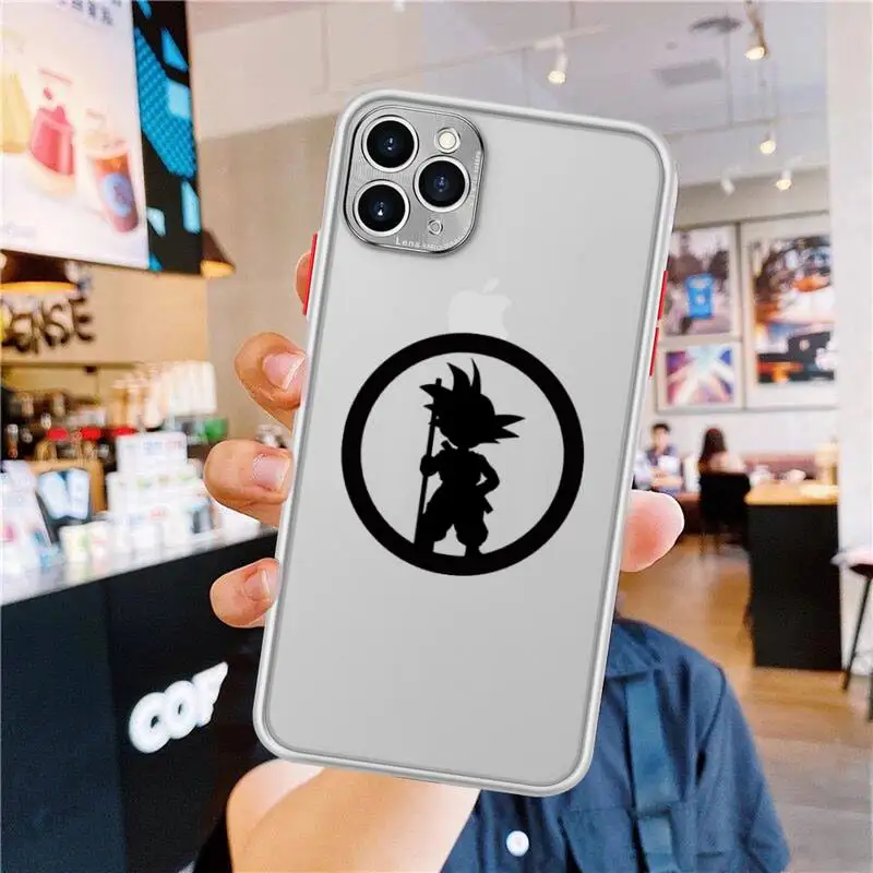 

Dragons Balls Z Super Son Goku DBZ Phone Case For iphone 12 11 Pro Max Mini XS 8 7 Plus X SE 2020 XR Matte Light white Cover