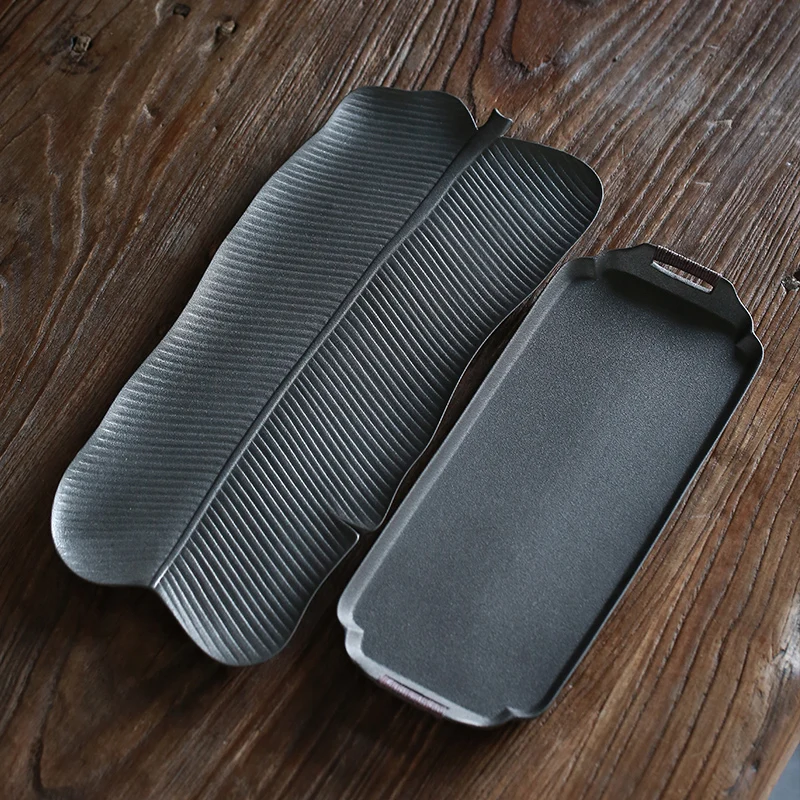 Керамические чайные подносы TANGPIN черная глиняная посуда прямоугольный чайный