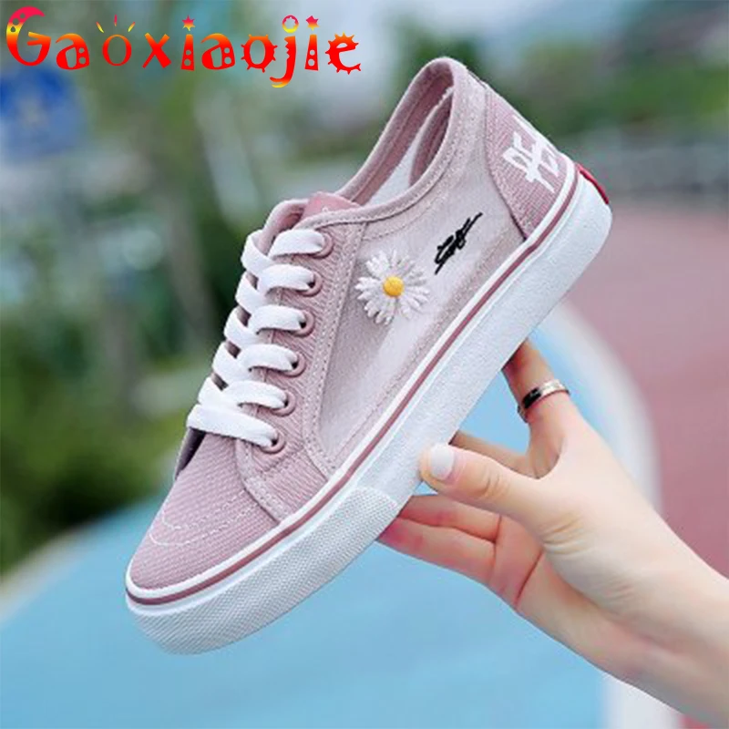 Туфли женские холщовые дышащие с мягкой подошвой повседневные маленькие