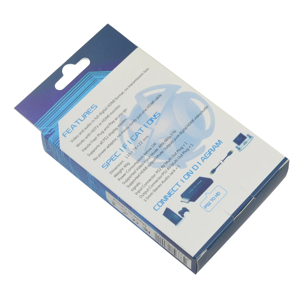 100 комплекты для мужчин и женщин PS2 Дисплей к HD конвертер аудио-видео адаптер с