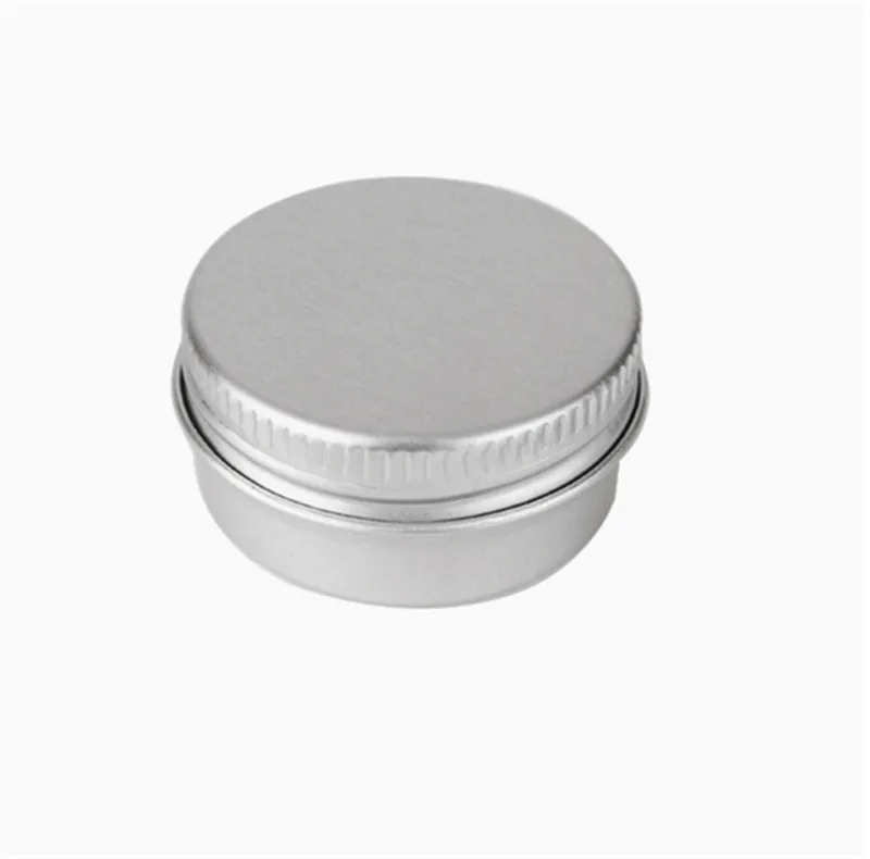 

50ps High Quality Empty Silver 10g Aluminum Pot Jars Cosmetic Containers refillable Cream Jar Cosmetic Lip Balm Containers