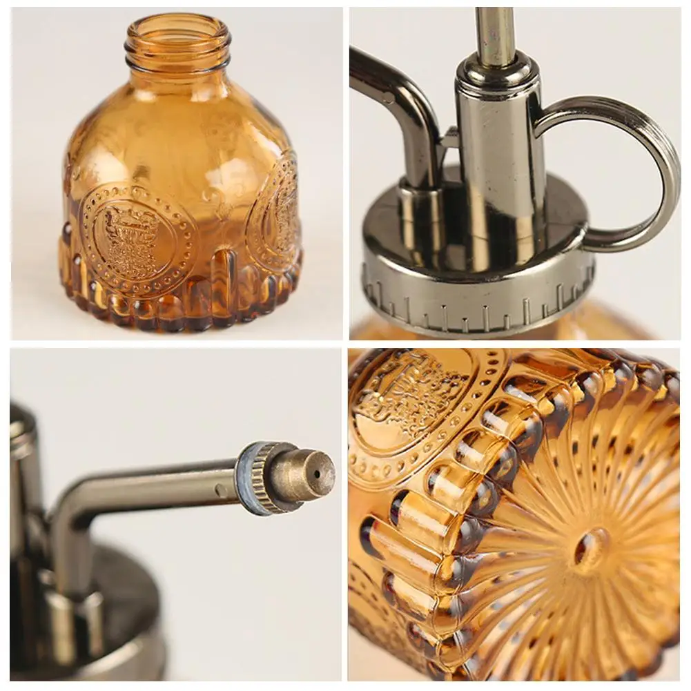 Ретро рельефная банка для полива цветная емкость спиртом комнатная горшечная