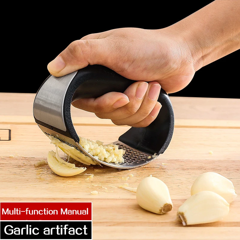 

Многофункциональная ручная прижимная лапка для чеснока, измельчитель чеснока из нержавеющей стали, пресс для чеснока из трех предметов