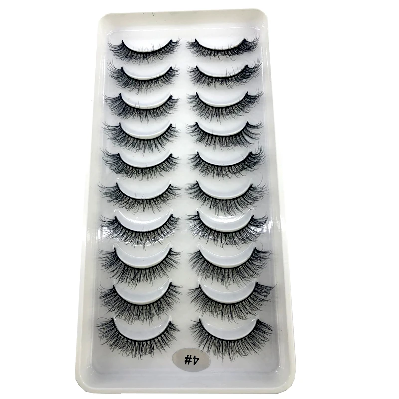 HBZGTLAD Wholesale 10 pairs Lashes Eyelashes cilios 3d Mink Lashes wholesale mink eyelashes false eyelashes maquiagem X05 images - 6