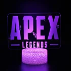 3d-ночник Apex Legends с логотипом, светодиодный светильник меняющий цвет светильник игровой комнаты, идеи декора, классное событие, приз геймеров, подарок на день рождения