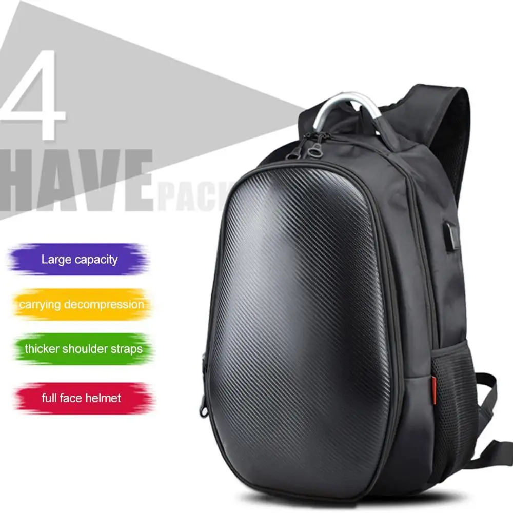 Профессиональный черный мотоциклетный рюкзак шлем жесткая оболочка сумка для