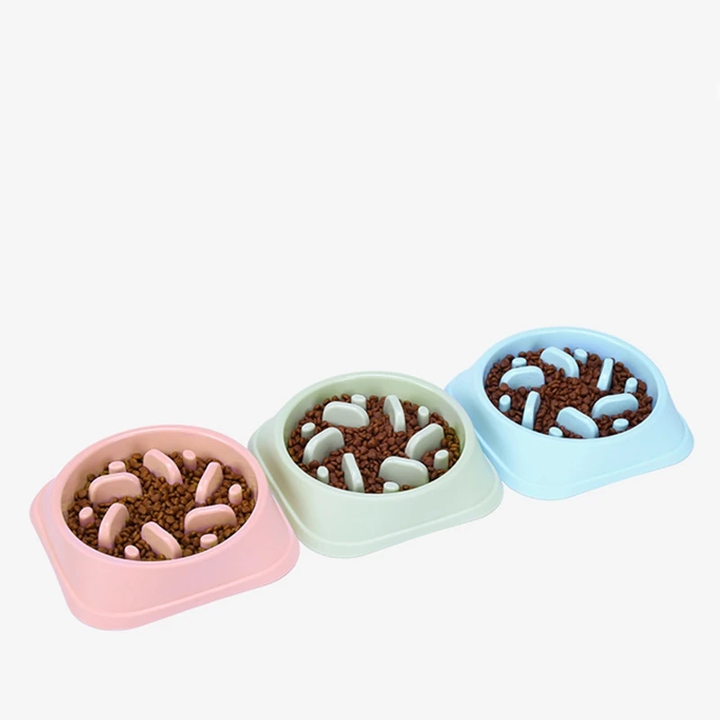 

Pet Feeding Bowl Dogs Cats Slow Food Meal Basin Small and Medium-sized Animals Anti-choking Feeding Plate Pet supplies