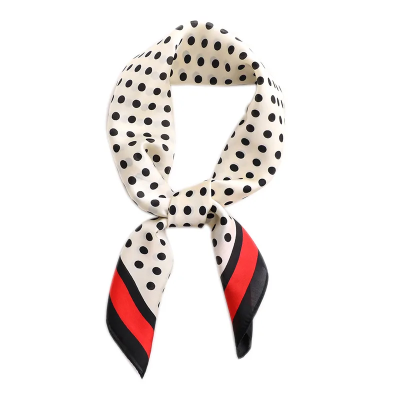 

New 70*70cm Luxury Quality Letter Stripes Silk SQUARE SCARF Women Shawls and Wraps Office Lady Small Neck Scarves Female Hijabs