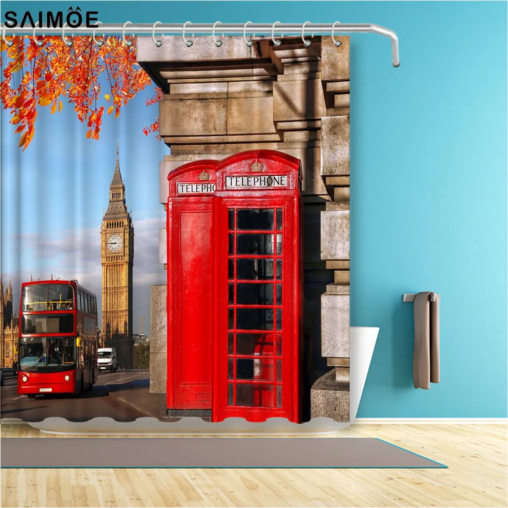 Vixm Home Choice london landmark red телефонная будка из полиэстера для ванной водонепроницаемый