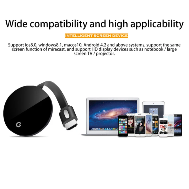 

G7S Wireless Three Generations Google Screener 2.4G/5G Wireless Co-screen Device Wirelessly Connect Google Chromecast Screener