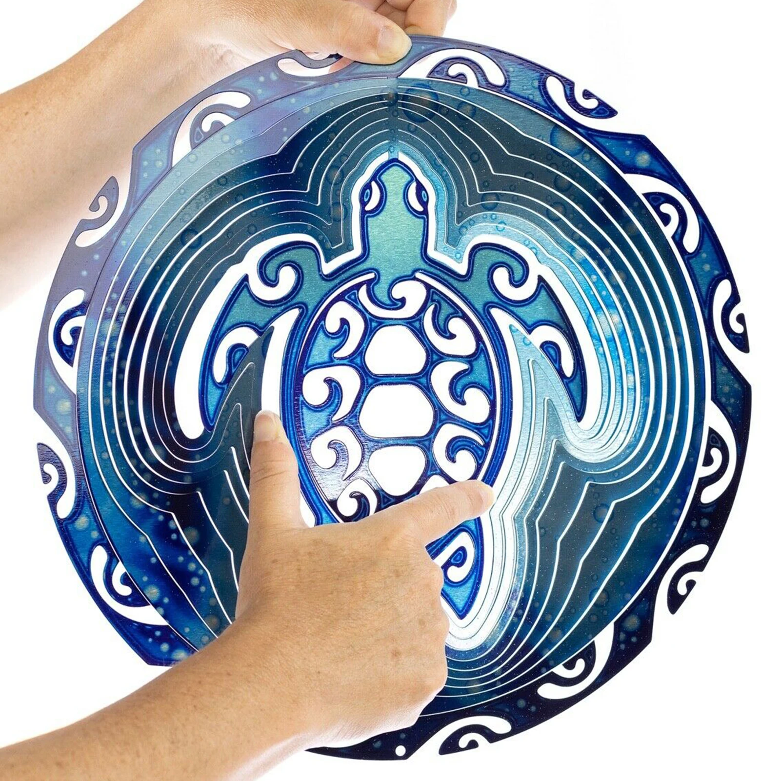 

Stainless Steel Wind Chime Turtle Rotating 3D Metal Outdoor Garden Home Ornament Turtle Pattern Wind Chimes Stainless Steel