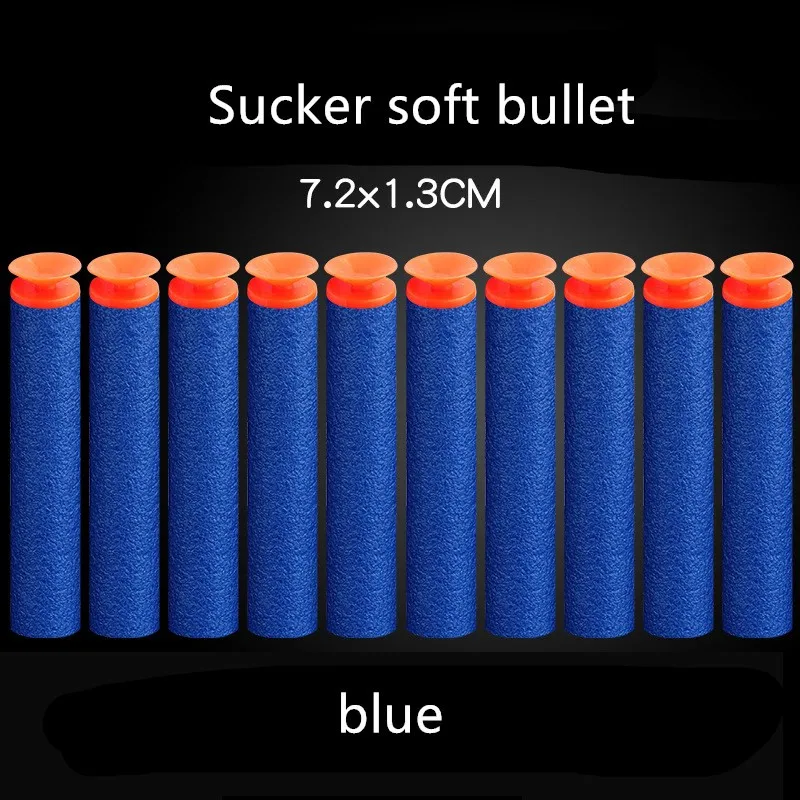 

100PCS 7.2*1.3CM Sucker Bullets FOR NERF Bullets Nerf Magazine Refill Darts Toy Gun Foam EVA Suck Up Bullets Boy Gun