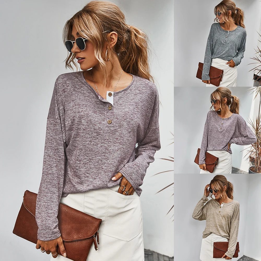 Женские базовые Топы на весну и осень мешковатые модные повседневные футболки