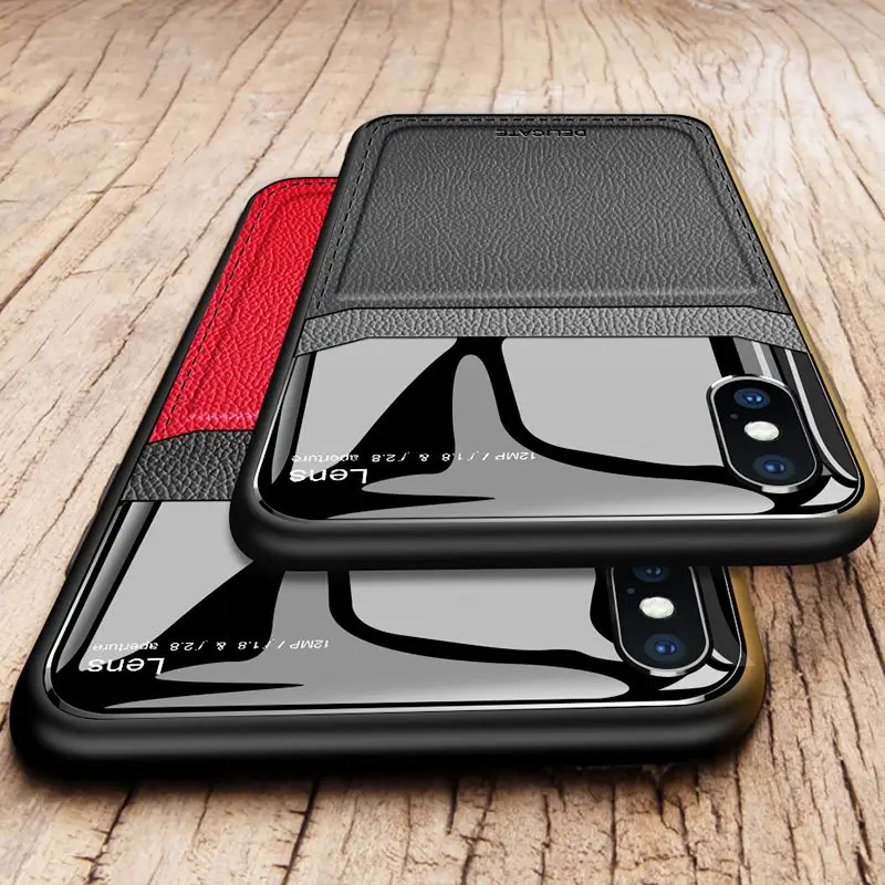 Кожаный чехол для Iphone X Xr 7 8 7plus 8Plus из искусственной кожи с защитой от падения Xs max