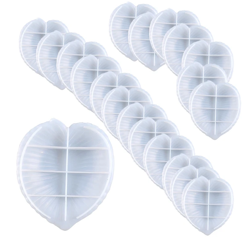 

20Pcs Leaf Disc Fruit Snack Storage Silicone Diy Crystal Glue Mold