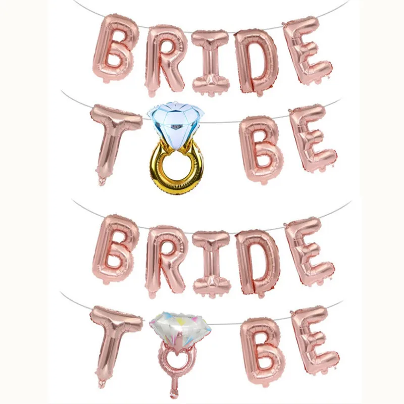 Свадебное украшение 16-дюймовый воздушный шар с надписью BRIDE TO BE набор воздушных