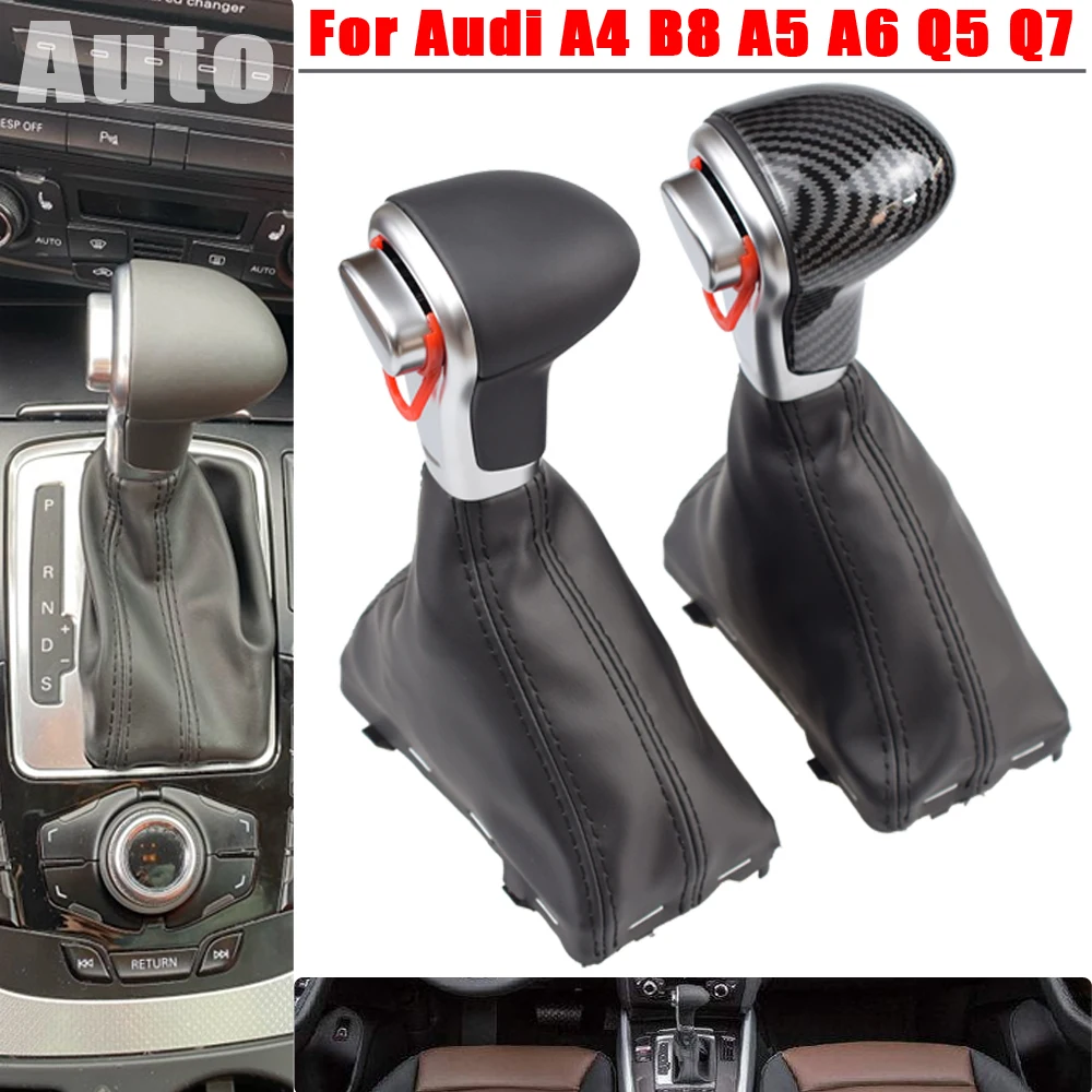 Чехол для Audi A4 A5 A6 Q5 Q7 B8 автоматический рычаг переключения передач из черного и